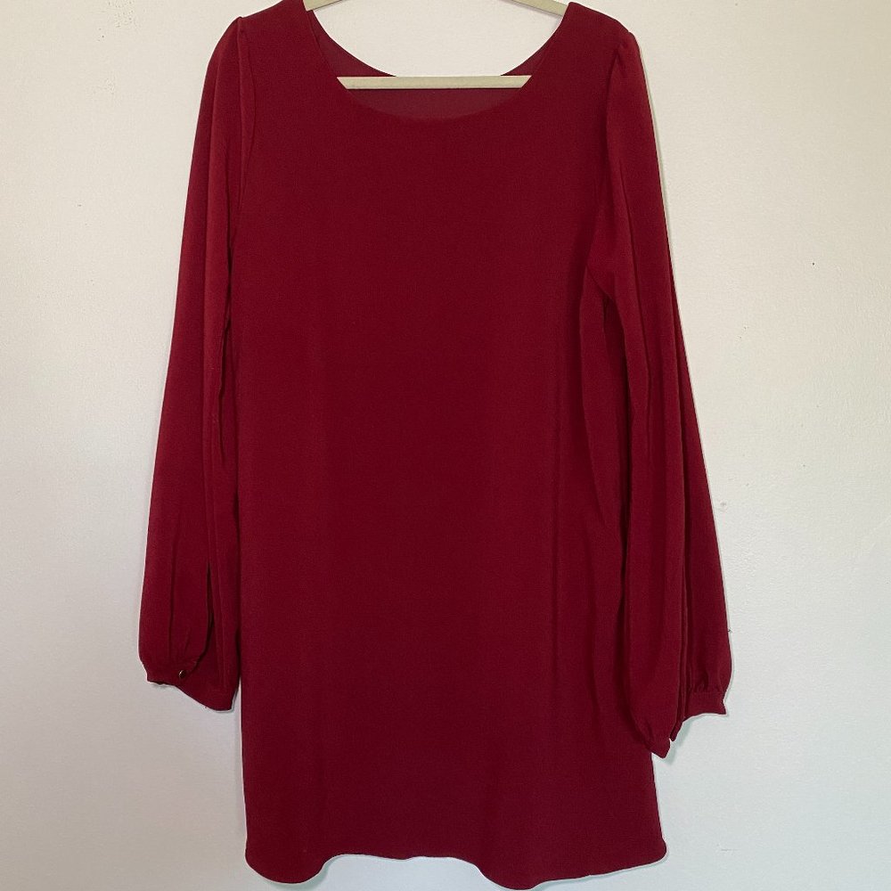 Lulu's Red Long Sleeve Dress